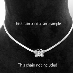 Butterfly Diamond 14k White Gold Pendant